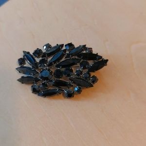 Vintage, Black Aurora Borealis  brooch